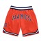 Custom Orange Navy-White Authentic Throwback Basketball Shorts