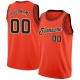 Custom Orange Black-Cream Round Neck Rib-Knit Basketball Jersey