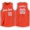 Custom Orange White Round Neck Basketball Jersey