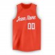 Custom Orange White Round Neck Basketball Jersey