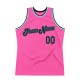 Custom Pink Black-Light Blue Authentic Throwback Basketball Jersey