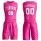 Custom Pink White Round Neck Suit Basketball Jersey