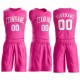 Custom Pink White Round Neck Suit Basketball Jersey