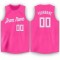 Custom Pink White Round Neck Basketball Jersey