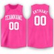 Custom Pink White Round Neck Basketball Jersey