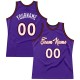 Custom Purple White-Red Authentic Throwback Basketball Jersey