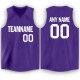 Custom Purple White V-Neck Basketball Jersey