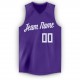 Custom Purple White V-Neck Basketball Jersey