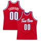 Custom Red White-Royal Authentic Throwback Basketball Jersey