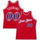 Custom Red Royal-White Authentic Throwback Basketball Jersey