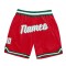 Custom Red White-Kelly Green Authentic Throwback Basketball Shorts