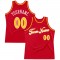 Custom Red Gold-White Authentic Throwback Basketball Jersey