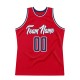 Custom Red Navy-White Authentic Throwback Basketball Jersey