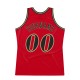 Custom Red Black-Old Gold Authentic Throwback Basketball Jersey