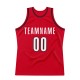 Custom Red White-Black Authentic Throwback Basketball Jersey