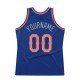 Custom Royal Silver Gray-Red Authentic Throwback Basketball Jersey