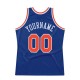 Custom Royal Orange-White Authentic Throwback Basketball Jersey