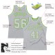 Custom Silver Gray Silver Gray-Neon green Authentic Throwback Basketball Jersey