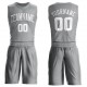 Custom Silver Gray White Round Neck Suit Basketball Jersey