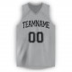 Custom Silver Gray Black V-Neck Basketball Jersey