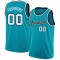 Custom Teal White-Black Round Neck Rib-Knit Basketball Jersey