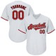 Custom White Red-Black Authentic Throwback Rib-Knit Baseball Jersey Shirt