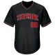 Custom Black Red-White Authentic Throwback Rib-Knit Baseball Jersey Shirt