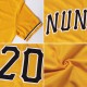 Custom Gold Navy-White Authentic Throwback Rib-Knit Baseball Jersey Shirt