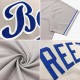 Custom Gray Royal-Red Authentic Throwback Rib-Knit Baseball Jersey Shirt