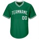 Custom Kelly Green White Authentic Throwback Rib-Knit Baseball Jersey Shirt