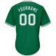 Custom Kelly Green White Authentic Throwback Rib-Knit Baseball Jersey Shirt