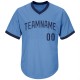 Custom Light Blue Navy Authentic Throwback Rib-Knit Baseball Jersey Shirt