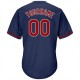 Custom Navy Red-White Authentic Throwback Rib-Knit Baseball Jersey Shirt