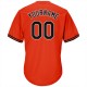 Custom Orange Black-White Authentic Throwback Rib-Knit Baseball Jersey Shirt