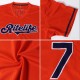 Custom Orange Navy-White Authentic Throwback Rib-Knit Baseball Jersey Shirt