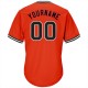 Custom Orange Black-White Authentic Throwback Rib-Knit Baseball Jersey Shirt