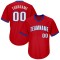 Custom Red White-Royal Authentic Throwback Rib-Knit Baseball Jersey Shirt