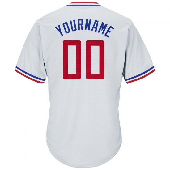 Custom White Red-Royal Authentic Throwback Rib-Knit Baseball Jersey Shirt