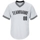 Custom White Black Authentic Throwback Rib-Knit Baseball Jersey Shirt