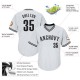 Custom White Black Authentic Throwback Rib-Knit Baseball Jersey Shirt