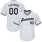 Custom White Black-Gray Authentic Throwback Rib-Knit Baseball Jersey Shirt