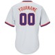 Custom White Purple-Orange Authentic Throwback Rib-Knit Baseball Jersey Shirt