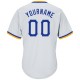 Custom White Royal-Gold Authentic Throwback Rib-Knit Baseball Jersey Shirt