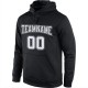 Custom Stitched Black White-Gray Sports Pullover Sweatshirt Hoodie