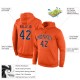 Custom Stitched Orange Navy-Gray Sports Pullover Sweatshirt Hoodie