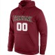 Custom Stitched Burgundy White-Cream Sports Pullover Sweatshirt Hoodie