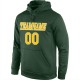 Custom Stitched Green Gold-White Sports Pullover Sweatshirt Hoodie