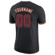 Custom Black Crimson-Khaki Performance T-Shirt