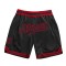 Custom Black Black-Red Authentic Throwback Basketball Shorts