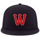 Custom Navy Red-White Stitched Adjustable Snapback Hat